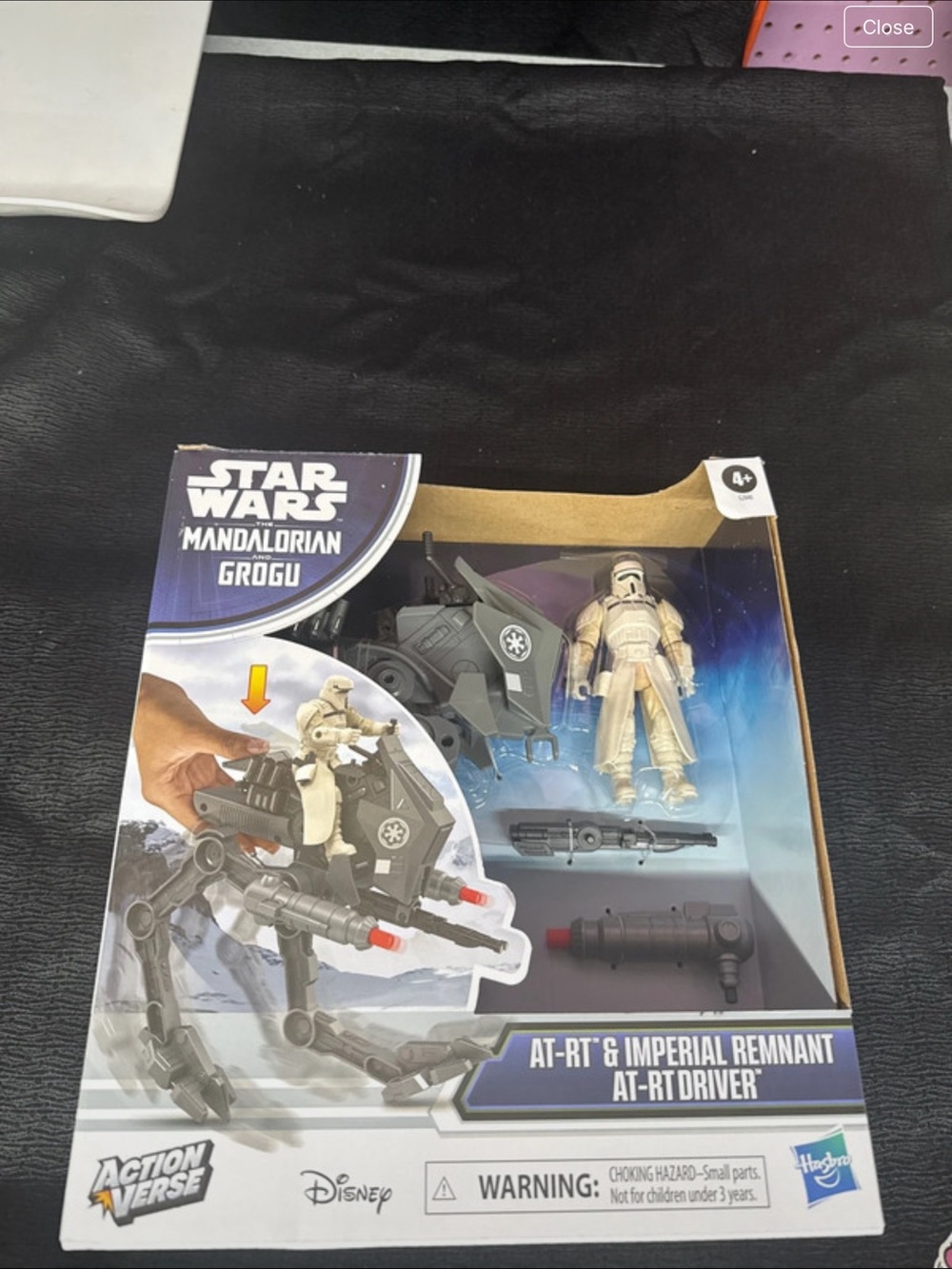 Star Wars The Mandalorian AT-RT & Imperial Remnant Figure Set - White